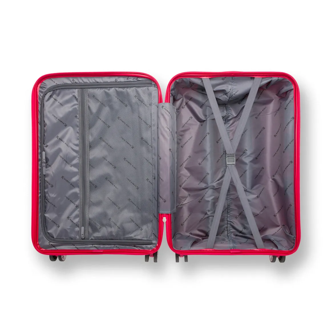 Trolley Bagaglio a mano in abs rosso Romeo Gigli