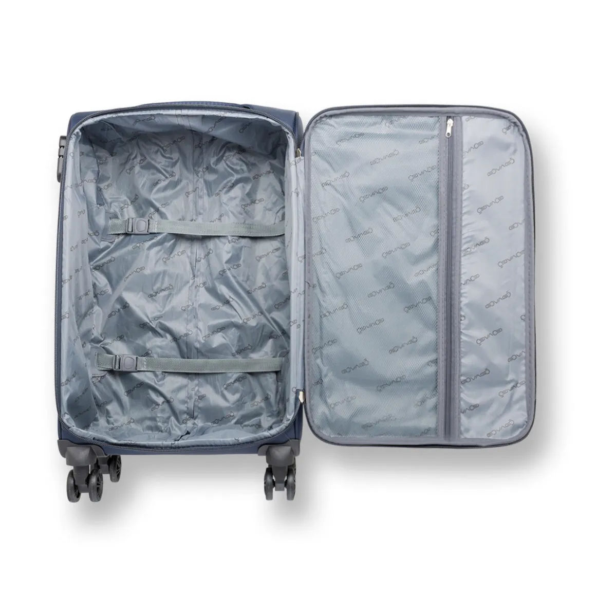Trolley bagaglio a mano in tessuto blu Govago