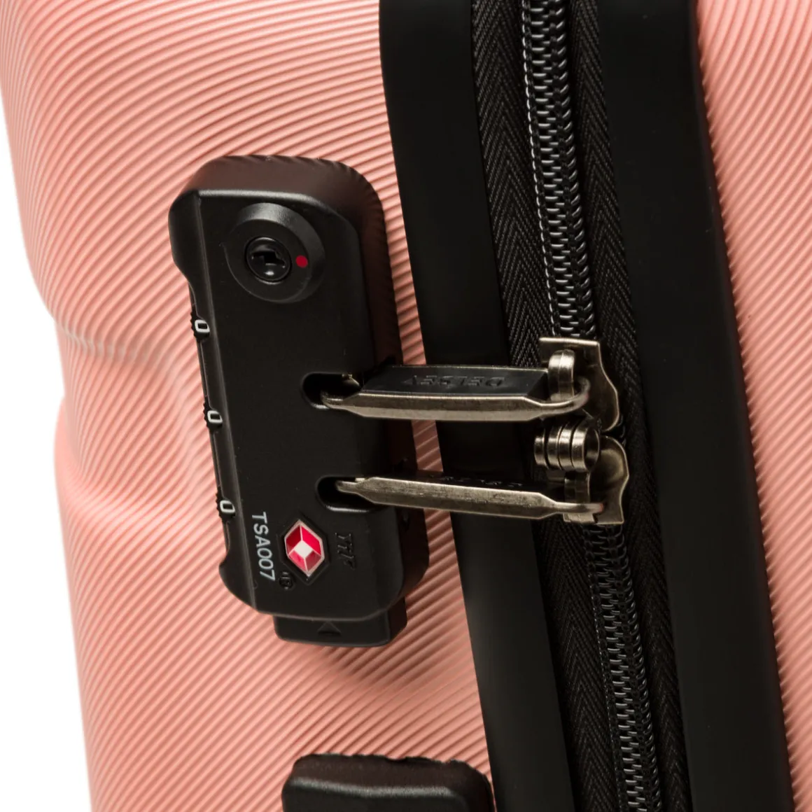 Trolley bagaglio a mano rosa in ABS Delsey Paris