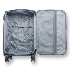 Trolley medio in tessuto blu Govago
