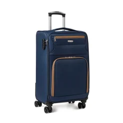 Trolley medio in tessuto blu Govago