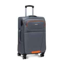 Trolley medio in tessuto grigio Govago