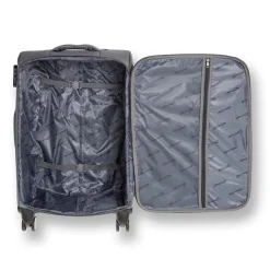Trolley medio in tessuto grigio Govago