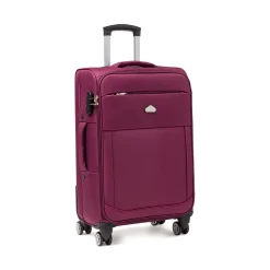 Trolley medio viola da viaggio in tessuto Romeo Gigli