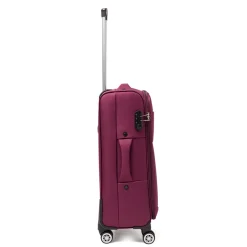 Trolley medio viola da viaggio in tessuto Romeo Gigli