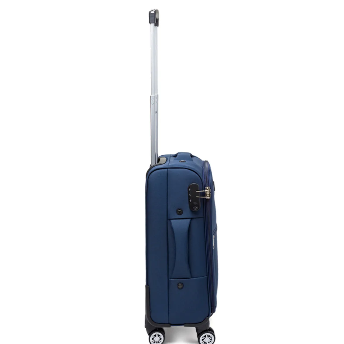 Trolley piccolo blu in tessuto Valigie Romeo Gigli