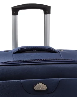 Trolley piccolo blu in tessuto Valigie Romeo Gigli