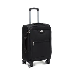 Trolley piccolo nero in tessuto Valigie Romeo Gigli
