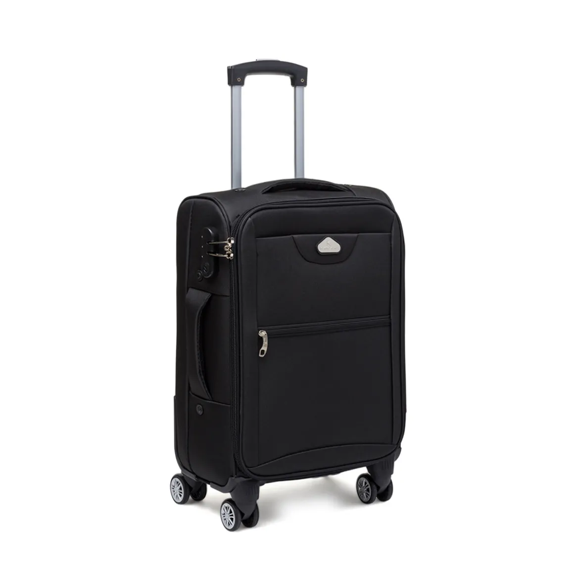 Trolley piccolo nero in tessuto Valigie Romeo Gigli