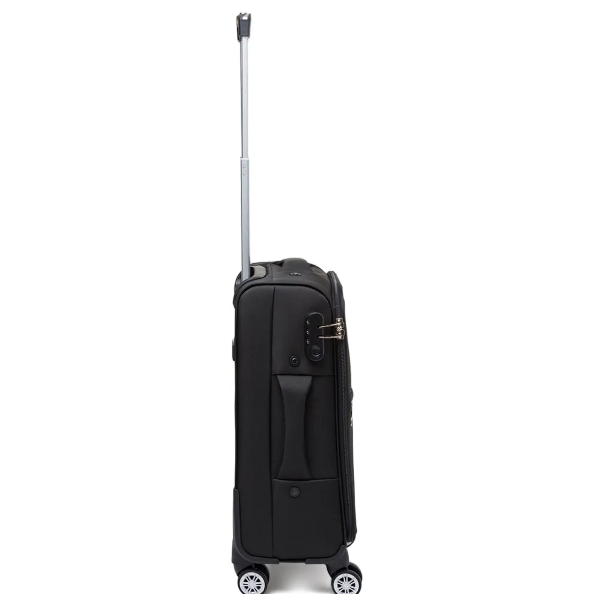 Trolley piccolo nero in tessuto Valigie Romeo Gigli