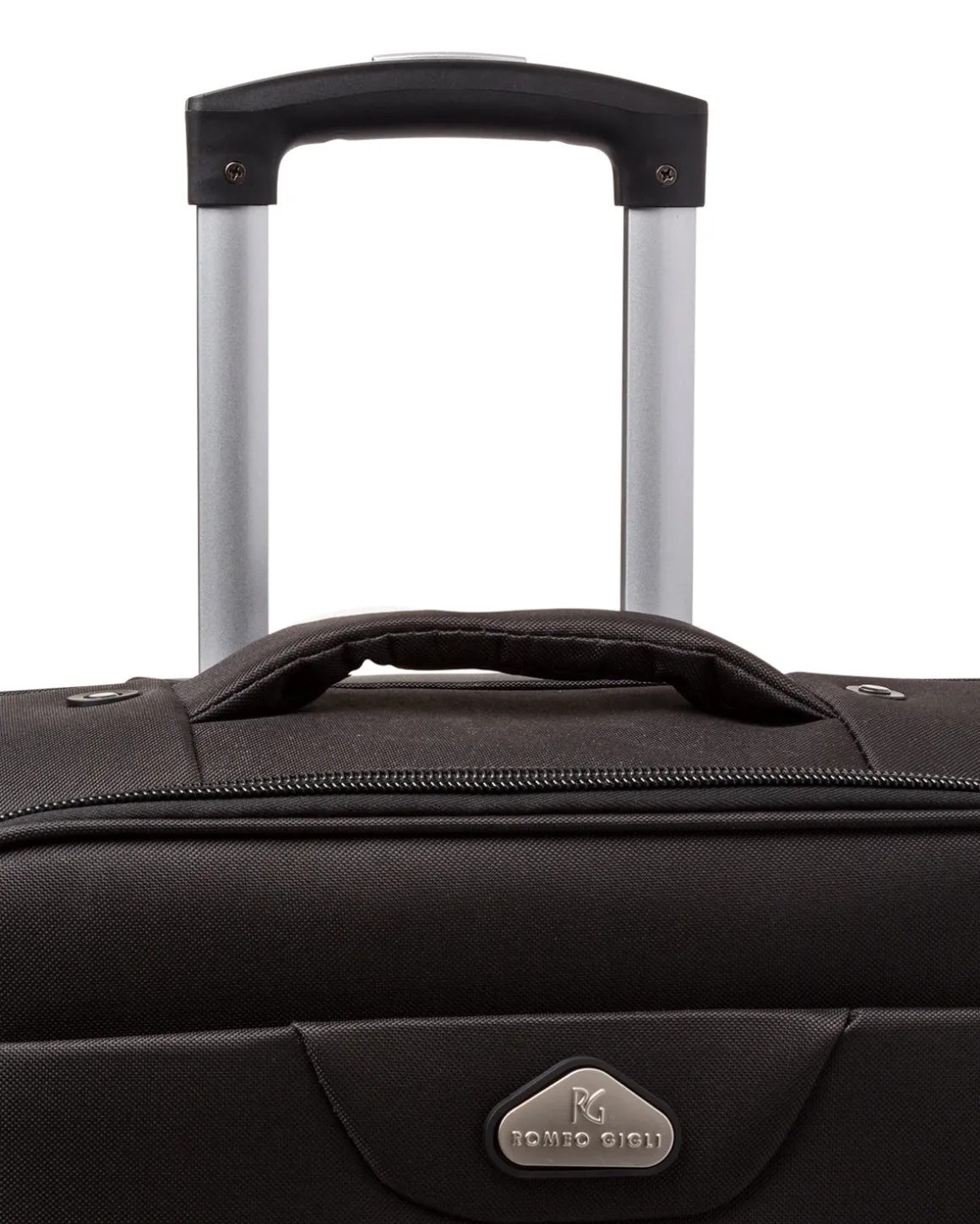 Trolley piccolo nero in tessuto Valigie Romeo Gigli