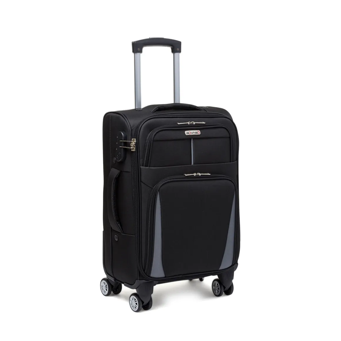 Trolley piccolo nero in tessuto Govago