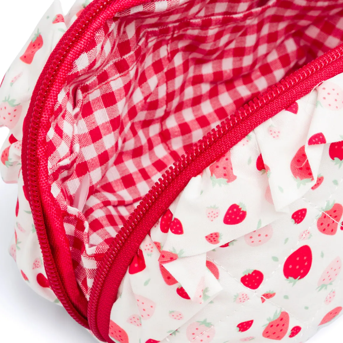 Trousse bianca da Donna con stampa fragola Camomilla Milano