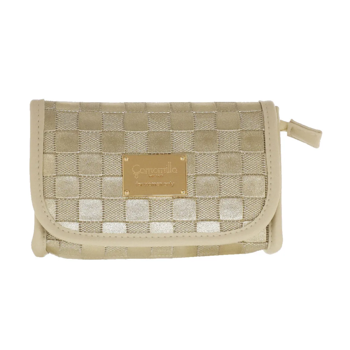 Trousse da Donna Oro con motivo a quadri Camomilla Milano