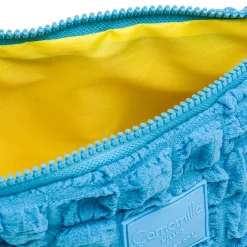 Trousse porta oggetti azzurra da donna con logo Camomilla Milano