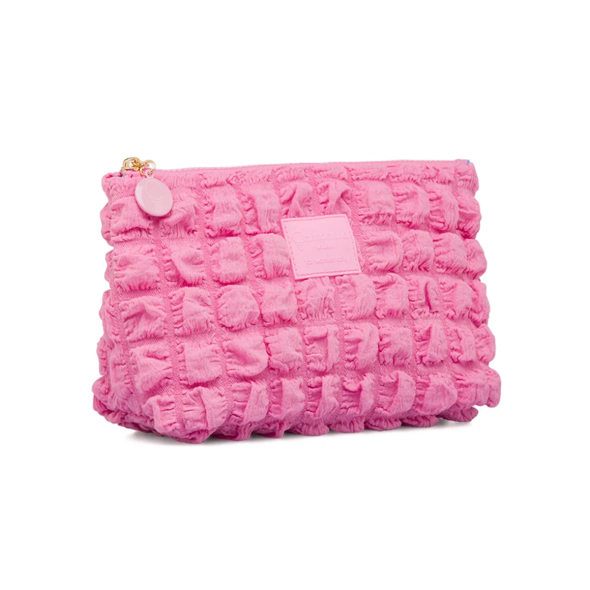 Trousse porta oggetti rosa da donna con logo Camomilla Milano