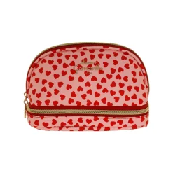 Trousse rosa con cuori rossi da Donna Camomilla Milano