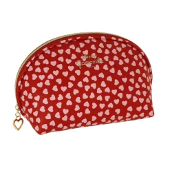 Trousse rosa da Donna con cuori e zip dorata Camomilla Milano