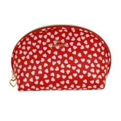 Trousse rosa da Donna con cuori e zip dorata Camomilla Milano