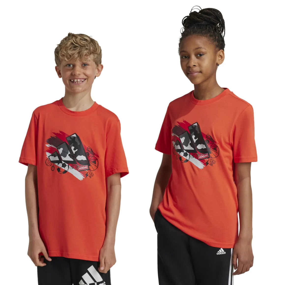 T-shirt bambino arancione Training Graphic Junior adidas