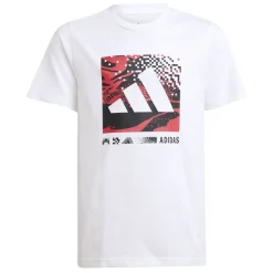T-Shirt bianca da Bambina con stampa frontale adidas