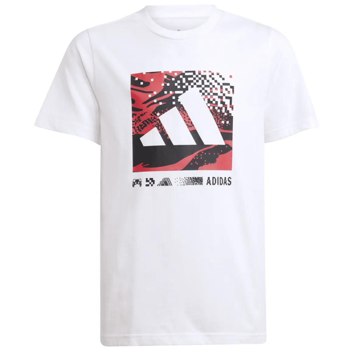 T-Shirt bianca da Bambina con stampa frontale adidas