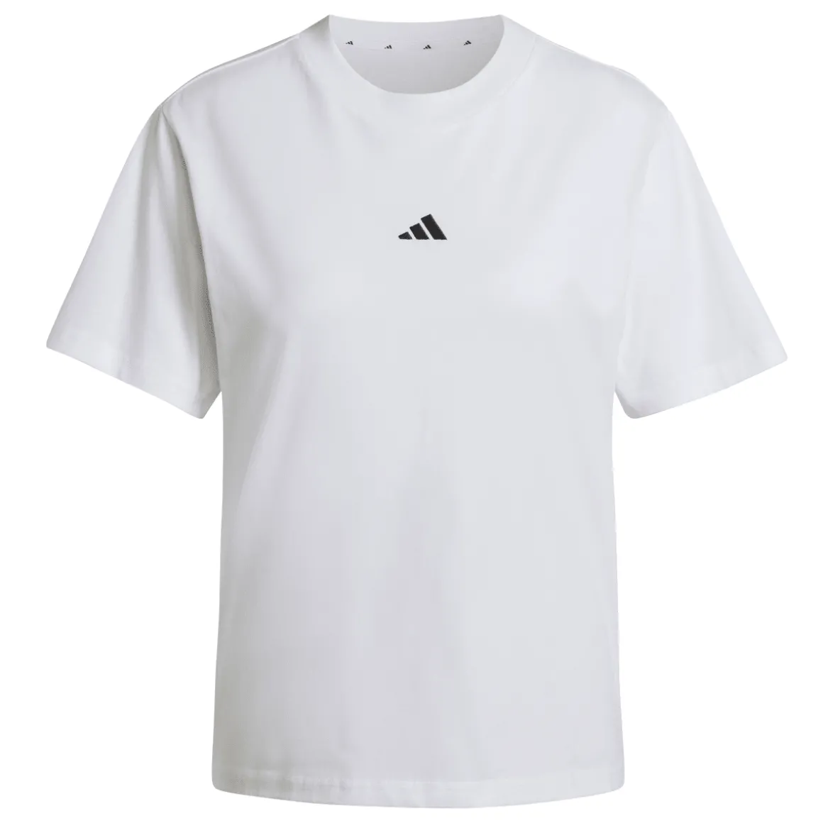 T-shirt bianca da Donna con logo minimale frontale adidas