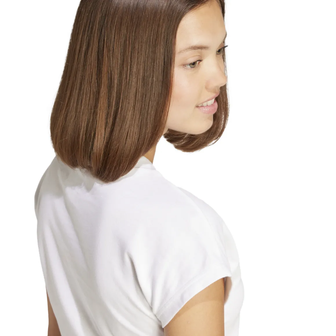 T-shirt bianca da Donna in cotone con logo adidas