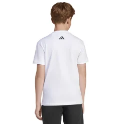 T-shirt bianca da Ragazzo con Smiley giallo adidas