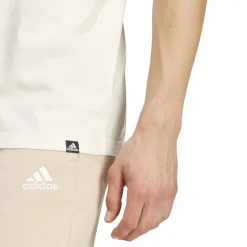 T-shirt bianca da uomo con logo rosso adidas Folded Badge Graphic