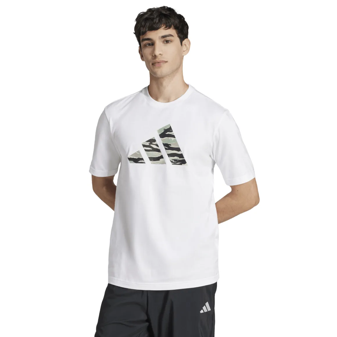 T-shirt Bianca da Uomo con logo camouflage JI6770 M adidas