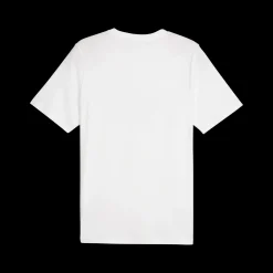 T-shirt bianca da uomo con logo azzurro e lilla Puma Graphics