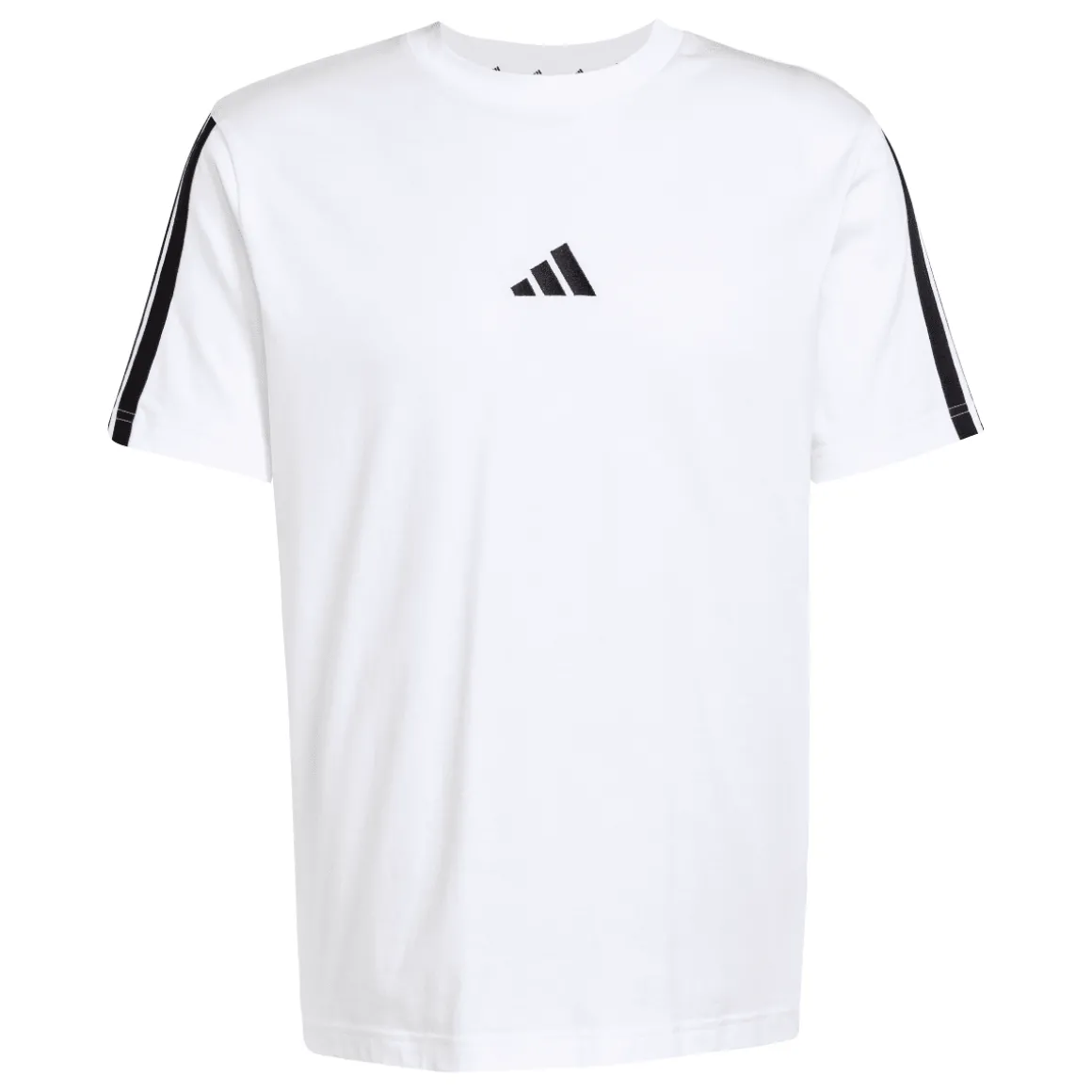 T-shirt bianca da Uomo con bande laterali e logo frontale adidas
