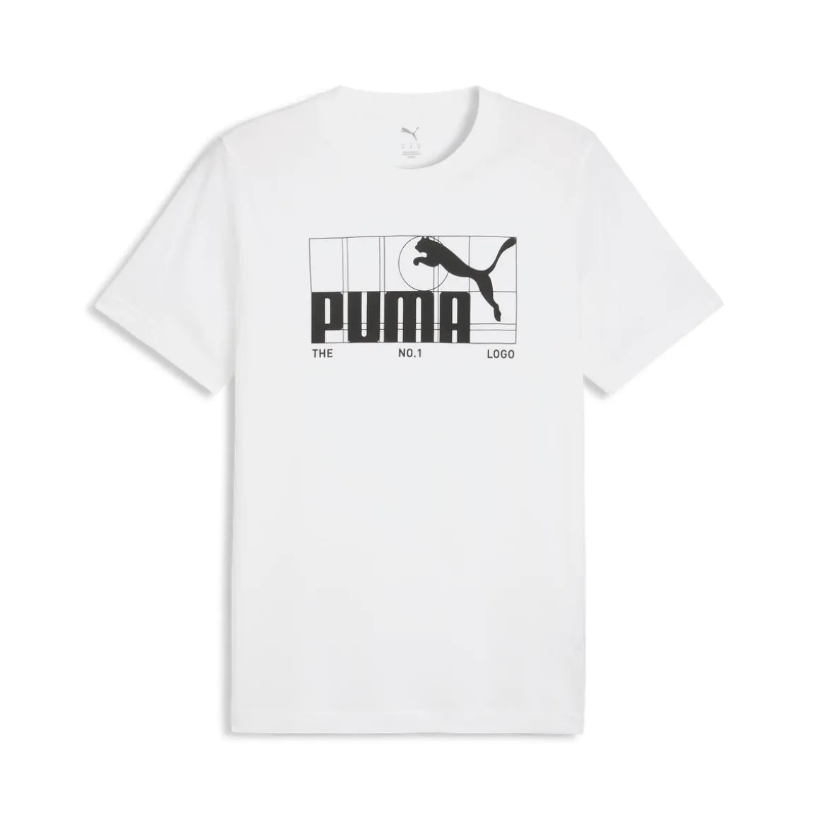 T-shirt bianca da Uomo con logo e grafica No.1 Puma