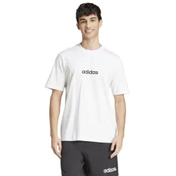T-shirt bianca da Uomo in cotone con logo adidas