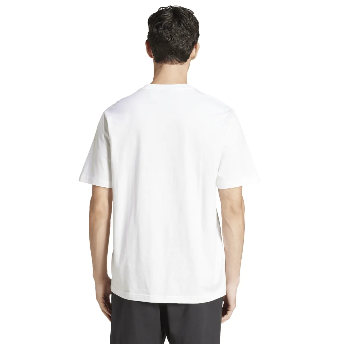 T-shirt bianca da Uomo in cotone con logo adidas