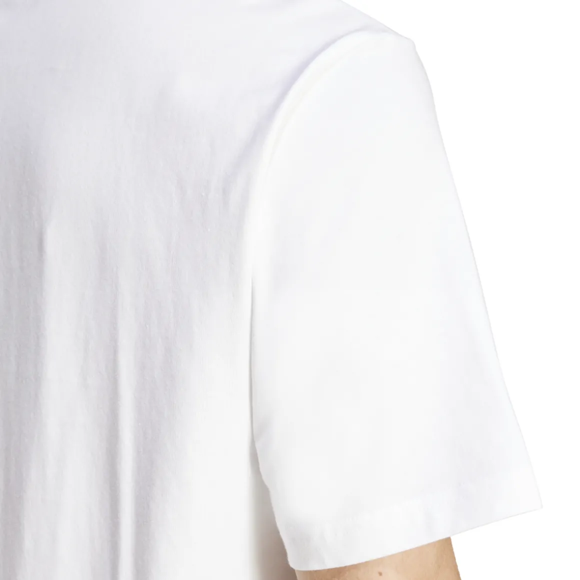 T-shirt bianca da Uomo in cotone con logo adidas