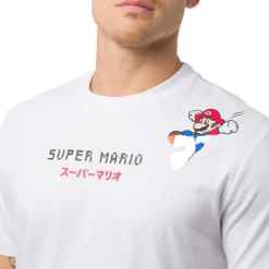 T-Shirt bianca da Uomo videogame Nintendo Super Mario
