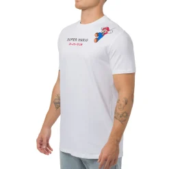 T-Shirt bianca da Uomo videogame Nintendo Super Mario