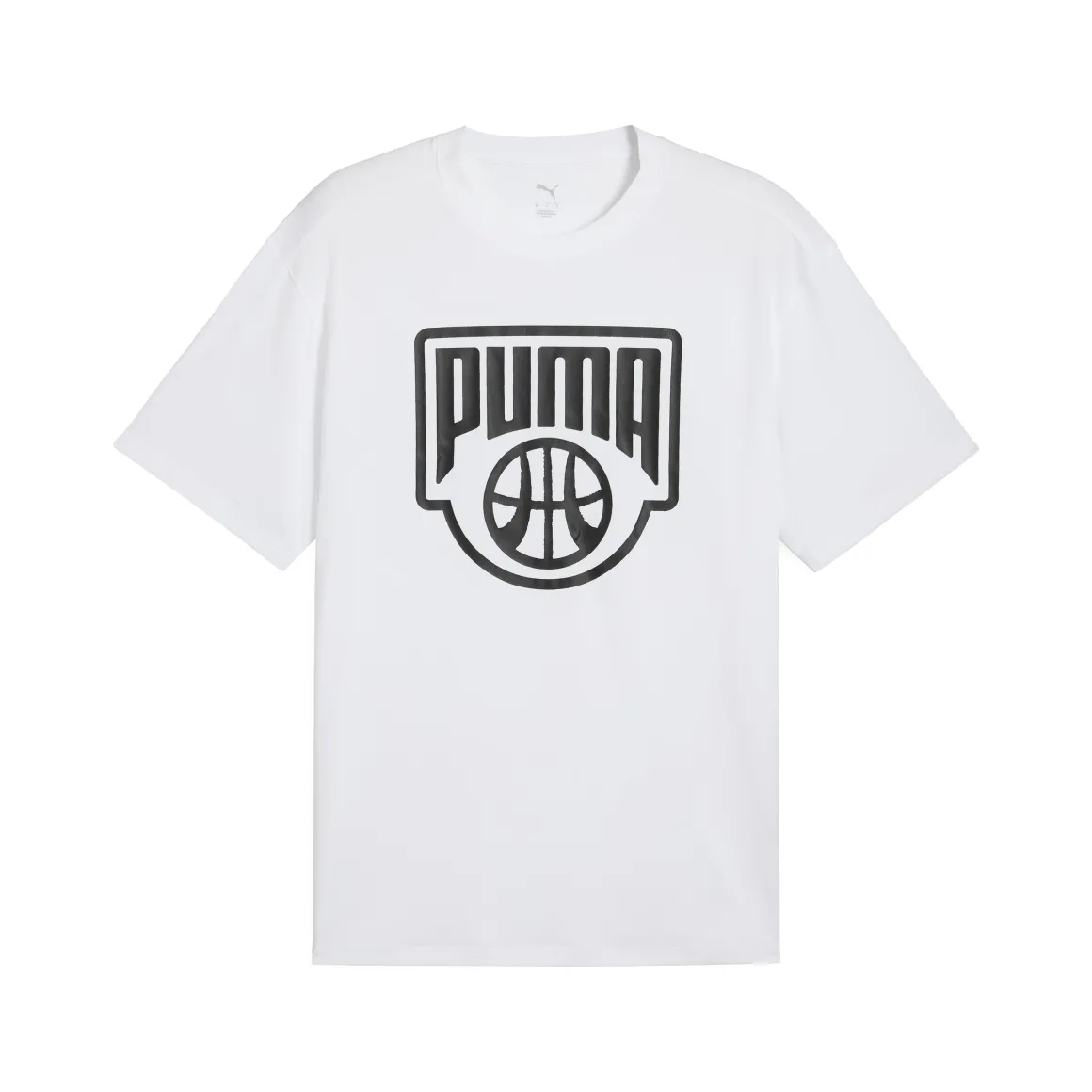 T-shirt bianca in cotone da Uomo con logo e stampa Puma