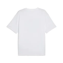 T-shirt bianca in cotone da Uomo con logo e stampa Puma