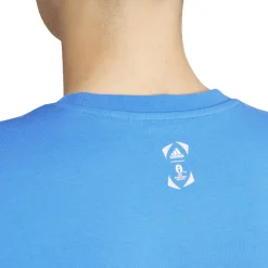 T-shirt blu da uomo adidas UEFA Euro 2024 Italy