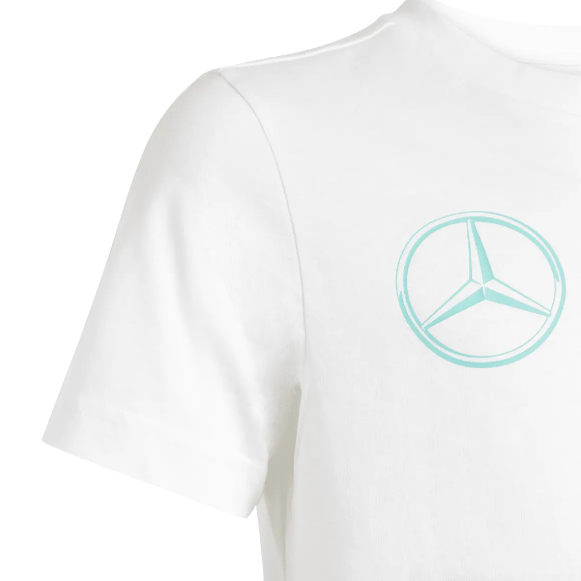 T-shirt da Bambino bianca con logo adidas x Mercedes-AMG Petronas F1 Team