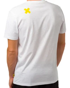 T-shirt da uomo bianca con logo Ducati Scrambler