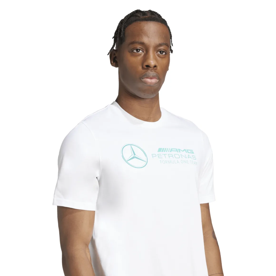 T-shirt da Uomo bianca con logo adidas x Mercedes-AMG Petronas F1 Team