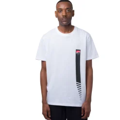 T-shirt da uomo bianca in cotone con logo Ducati Corse