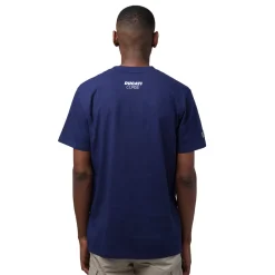 T-shirt da uomo blu navy in cotone con logo Ducati Corse