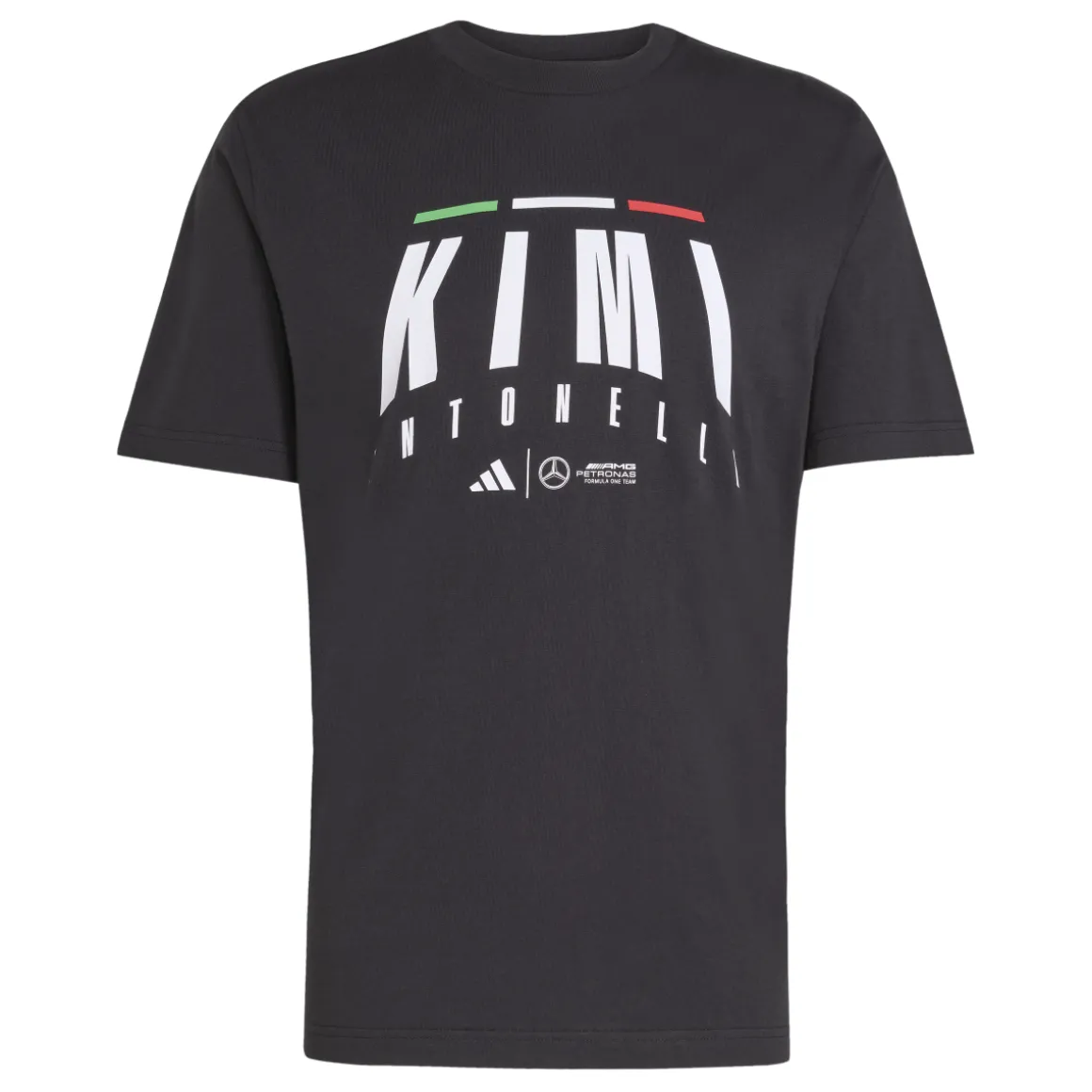 T-shirt da Uomo nera con logo adidas x Mercedes-AMG Petronas F1 Team Kimi Antonelli