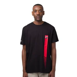 T-shirt da uomo nera in cotone con logo Ducati Corse
