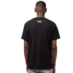 T-shirt da uomo nera in cotone con logo e stampa Ducati Corse